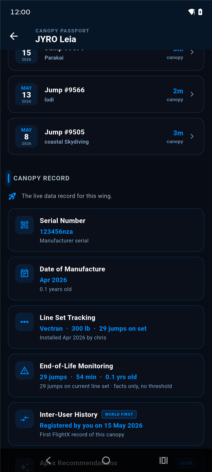 FlightX screen